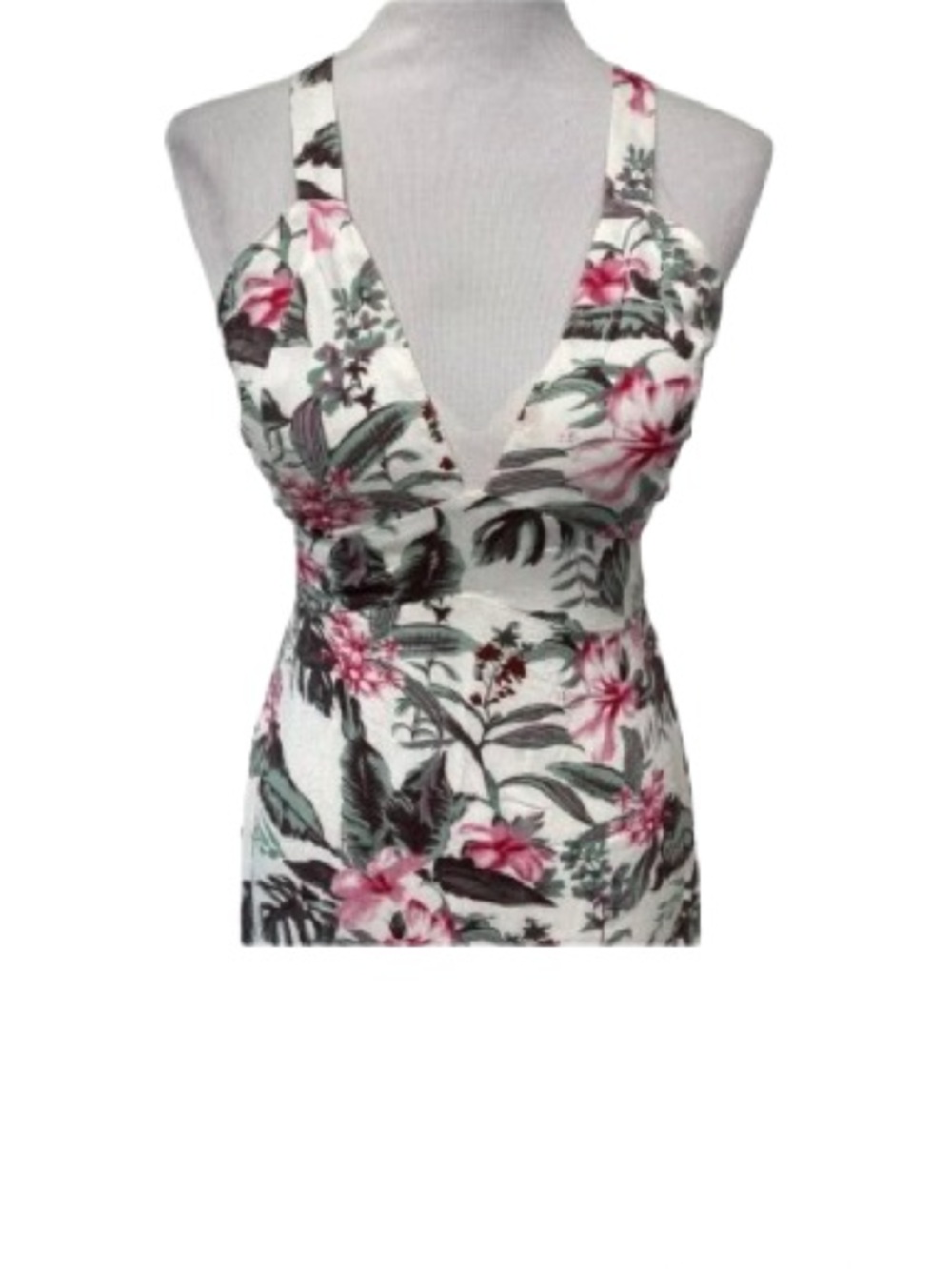 Sim & Sam’s Women’s V Neck Maxi Dress Cross Strap Small